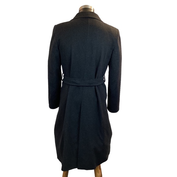 Cinzia Rocco Loro Piana Superfine Black Wool Coat Italy Wrap Trench Capsule - Picture 4 of 15